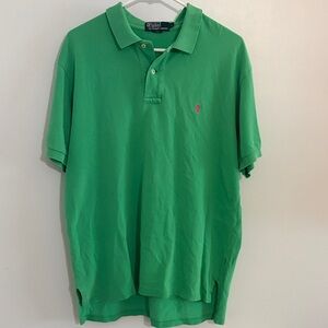 Polo by Ralph Lauren Bright Green Polo with Pink Pony